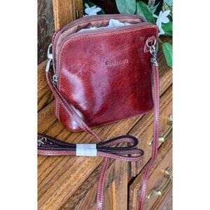 Italian leather crossbody bag